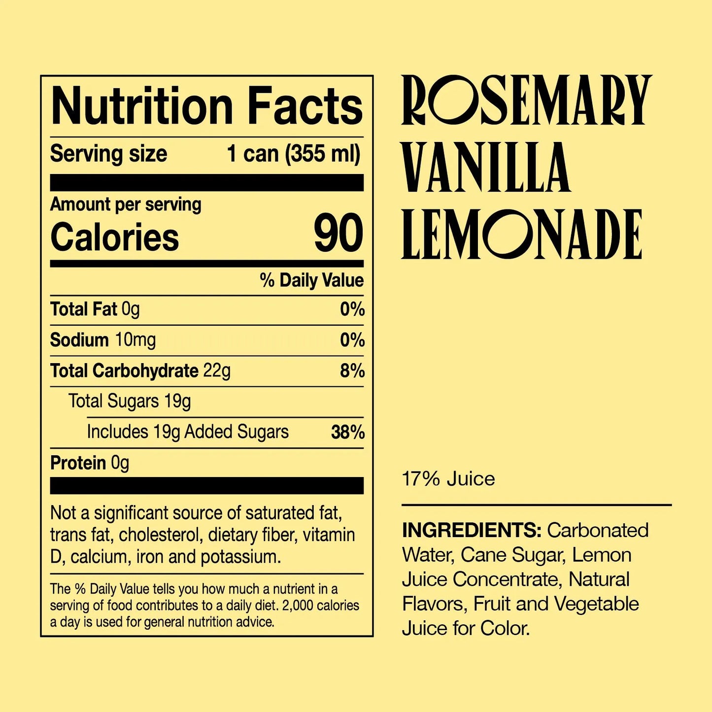 NOPE Beverages Rosemary Vanilla Lemonade