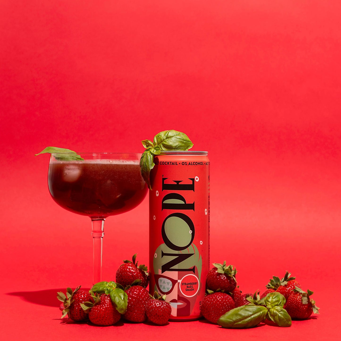 NOPE Beverages Strawberry Basil Smash