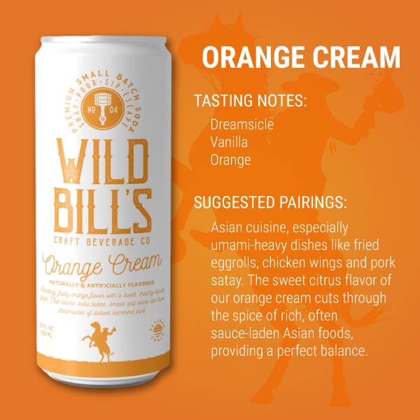 Wild Bill's - Orange Cream - Premium Cane Sugar Soda