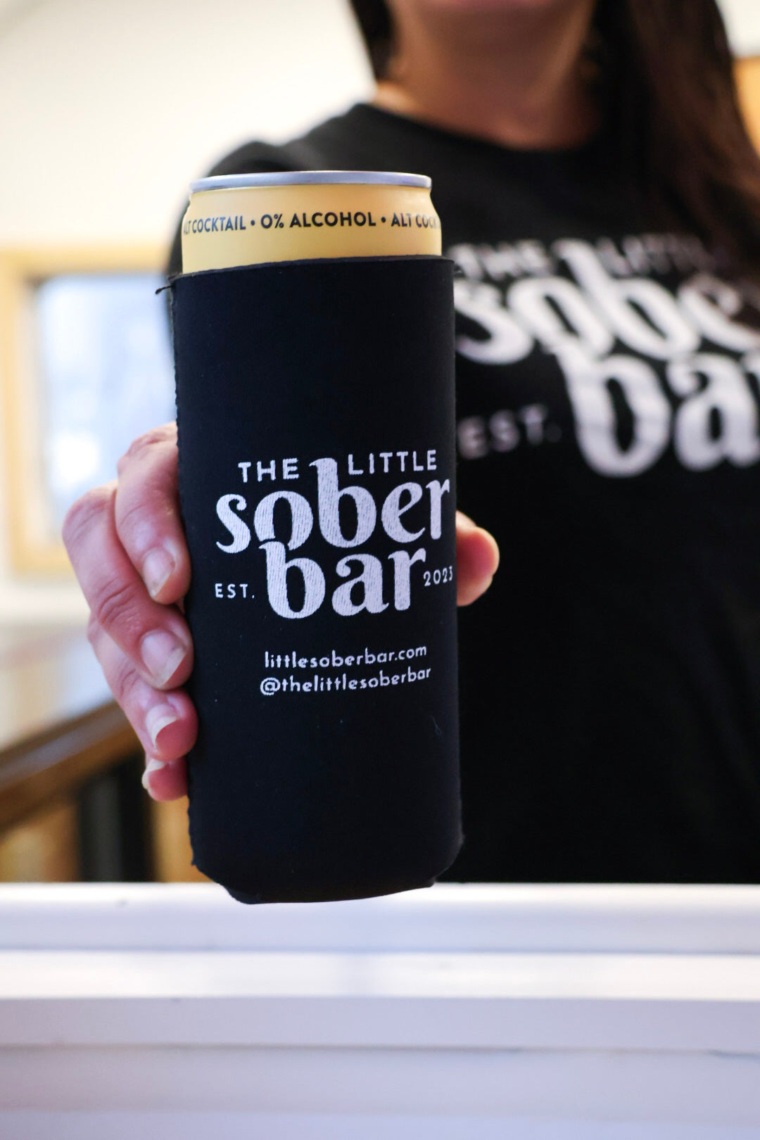 The Little Sober Bar Can Koozie