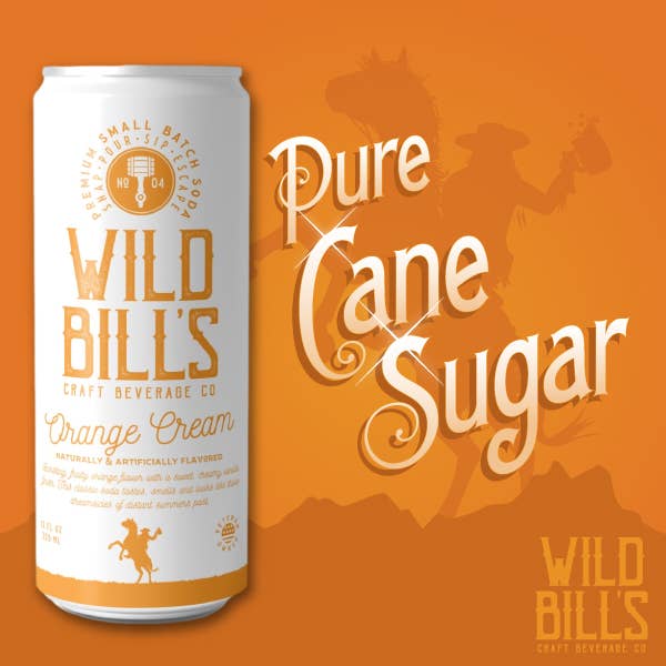 Wild Bill's - Orange Cream - Premium Cane Sugar Soda