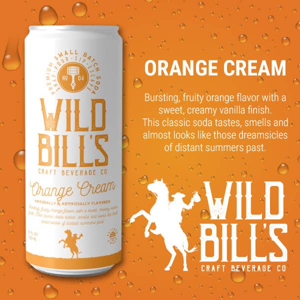 Wild Bill's - Orange Cream - Premium Cane Sugar Soda