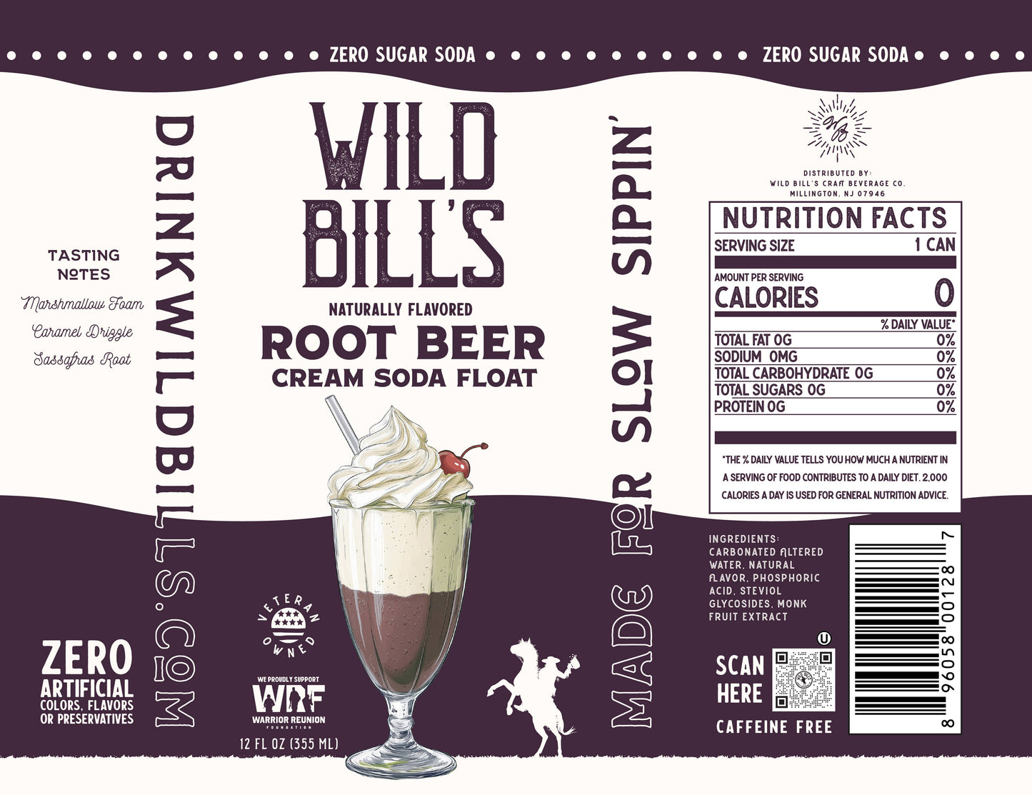 Root Beer: Zero Sugar Soda, Clean Ingredients
