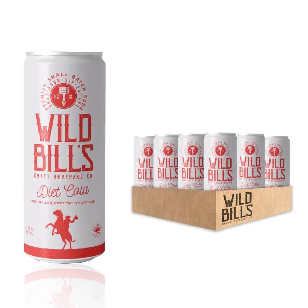 Wild Bill's - Diet Cola - Premium Zero Sugar Craft Soda