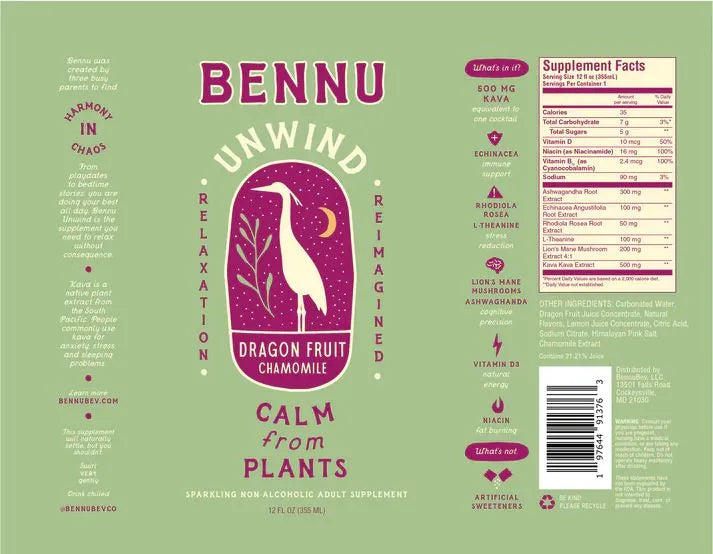 Bennu Unwind Dragonfruit Chamomile