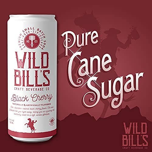 Wild Bill's - Black Cherry - Premium Cane Sugar Soda