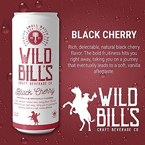 Wild Bill's - Black Cherry - Premium Cane Sugar Soda