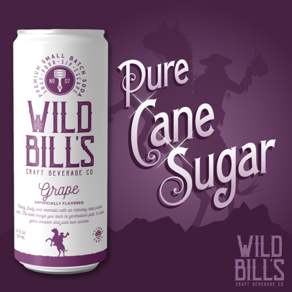 Wild Bill's - Grape - Premium Cane Sugar Soda