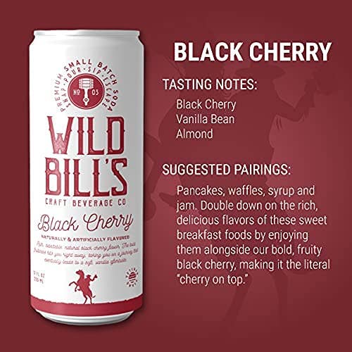 Wild Bill's - Black Cherry - Premium Cane Sugar Soda