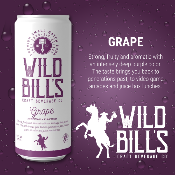 Wild Bill's - Grape - Premium Cane Sugar Soda