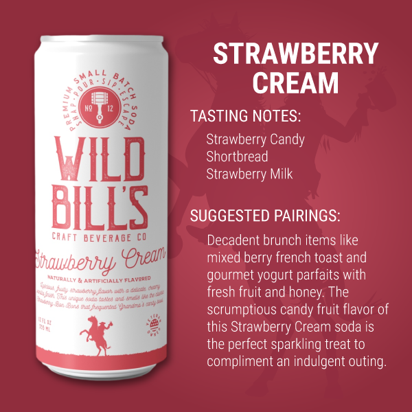 Wild Bill's - Strawberry Cream - Premium Cane Sugar Soda