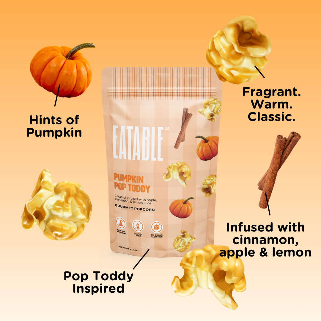 EATABLE - Pumpkin Pop Toddy - Gourmet Caramel Halloween Popcorn