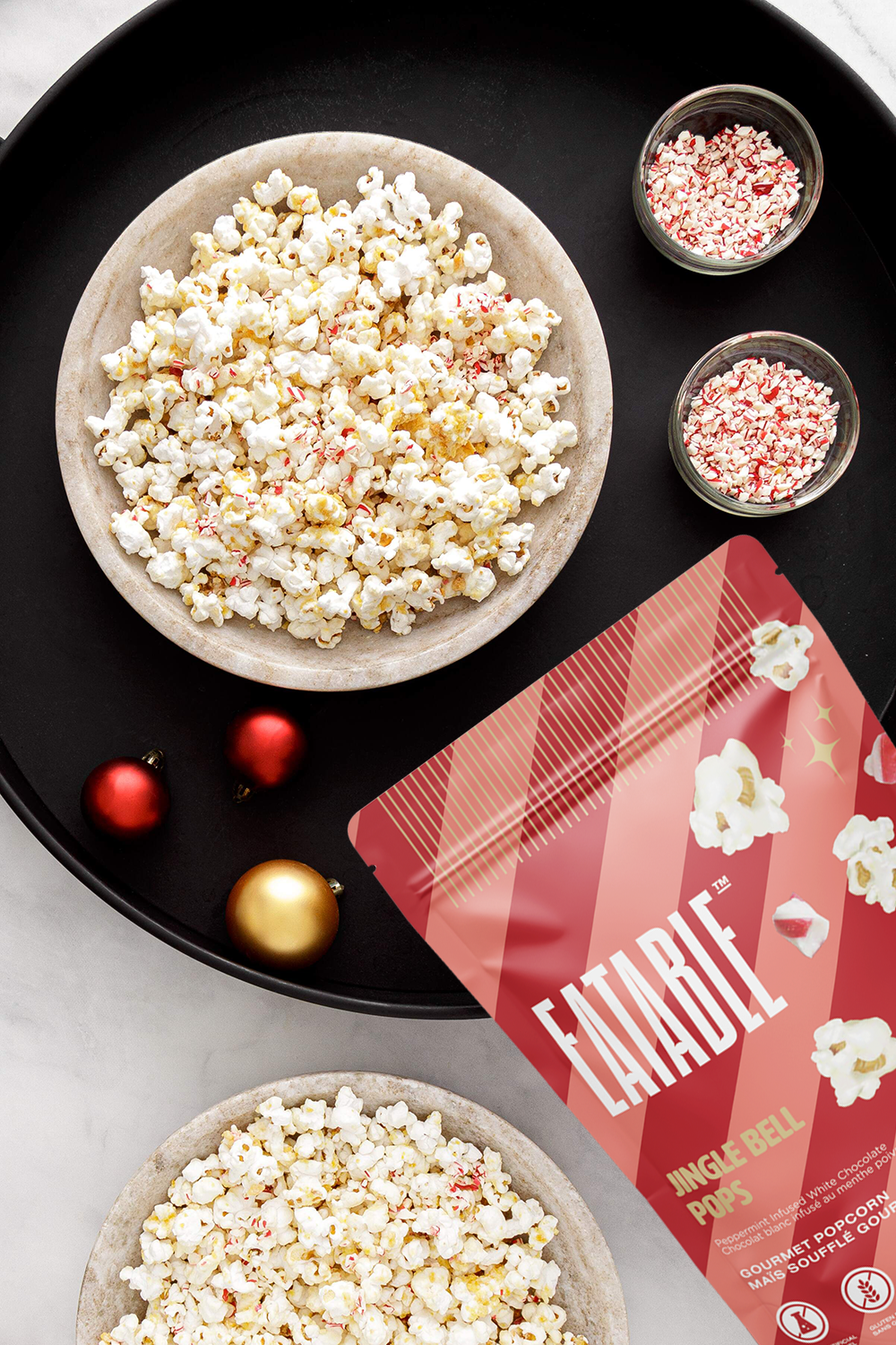 Jingle Bell Pops White Chocolate Kettle Corn