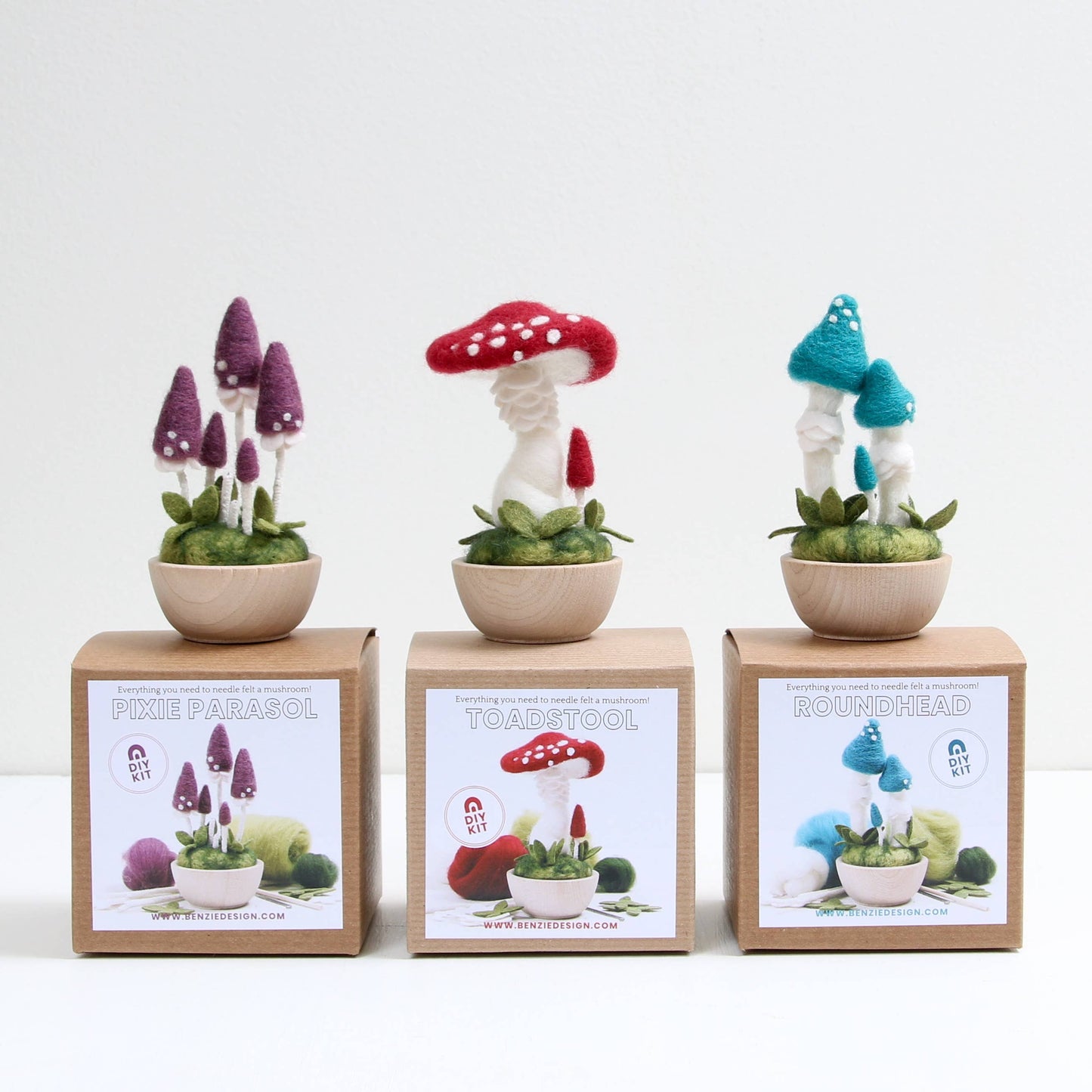 Benzie Design - Needle Felting Kit, Crimson Toadstool