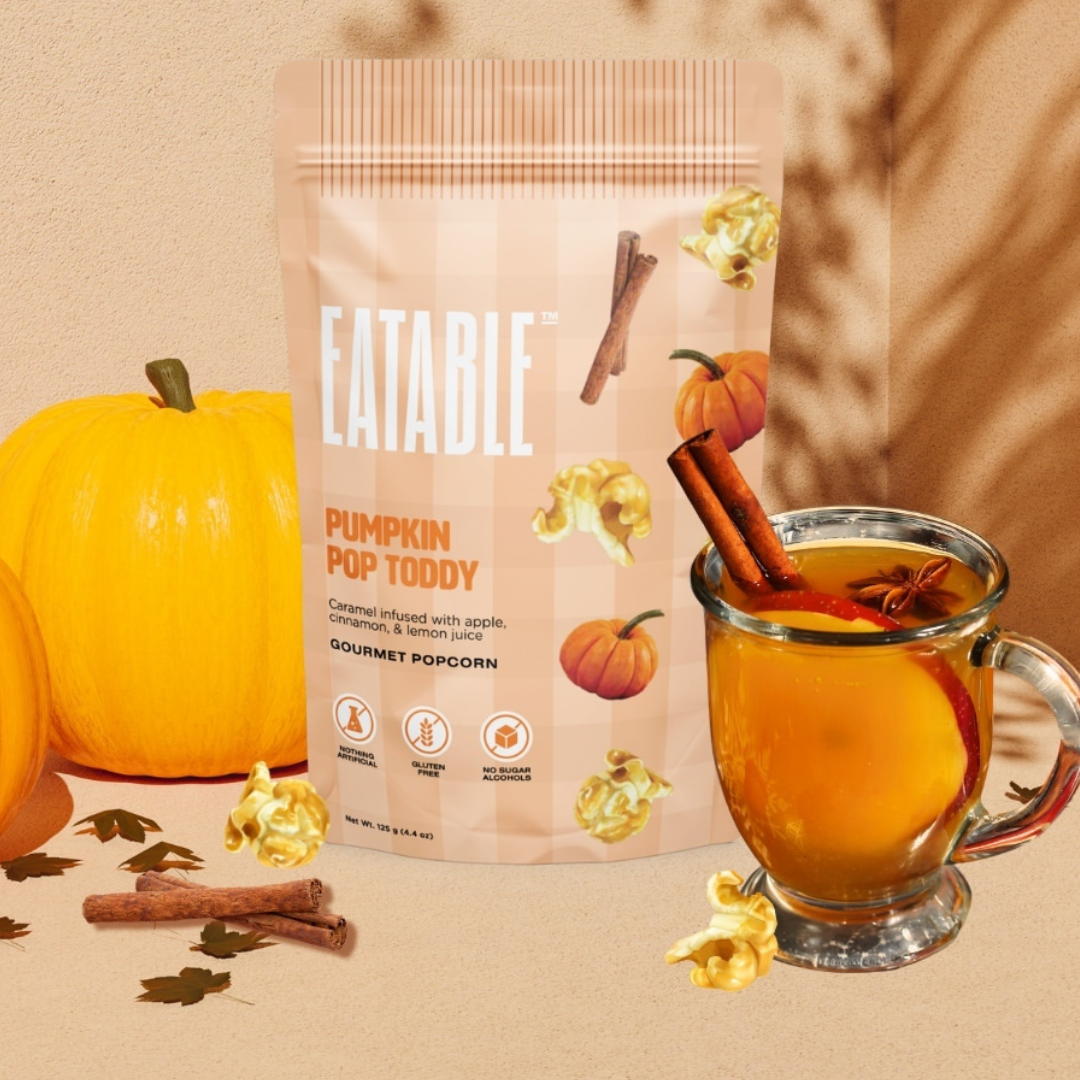 EATABLE - Pumpkin Pop Toddy - Gourmet Caramel Halloween Popcorn